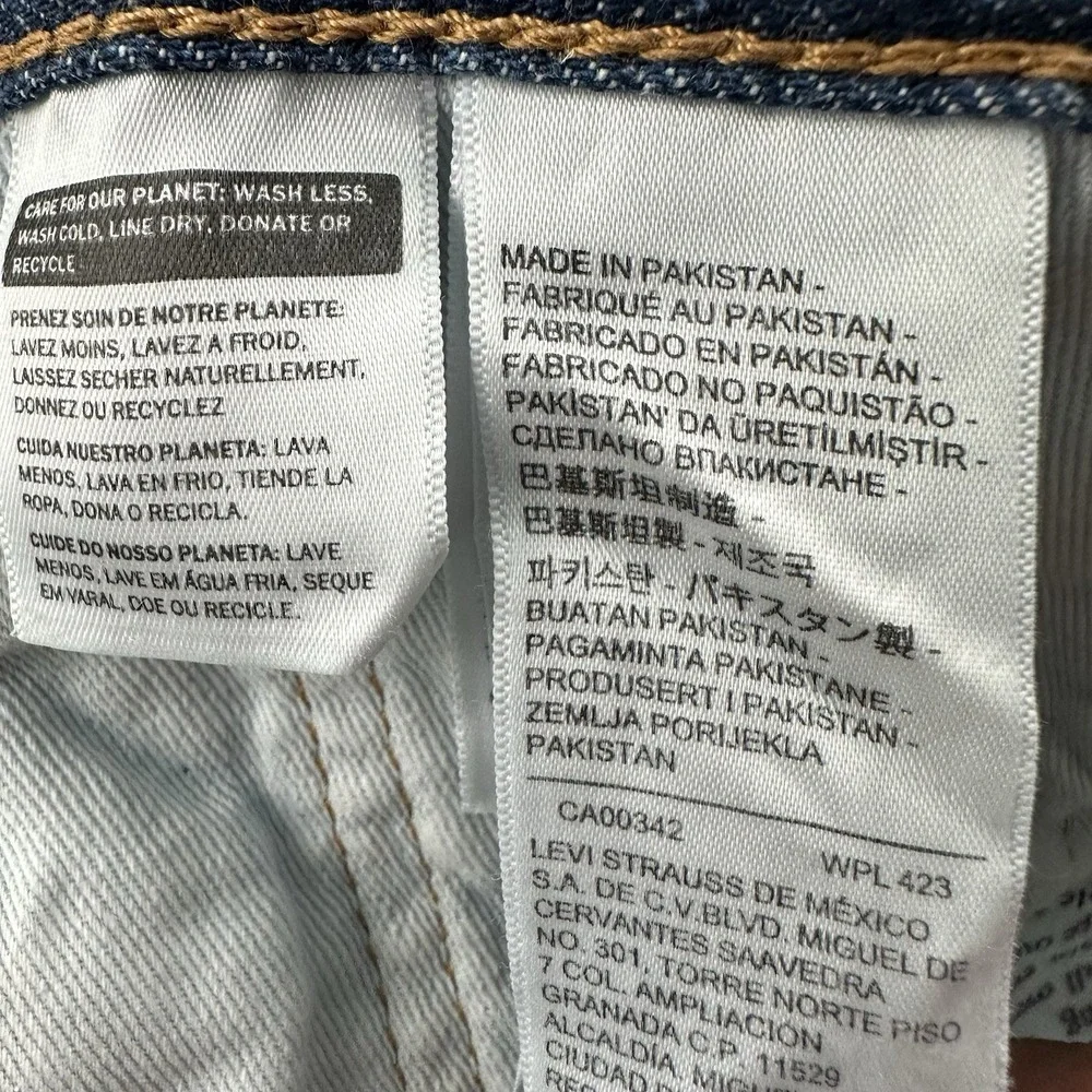 Levi’s 568 Big E Premium Loose Straight Jeans Men 36x30 Linen Cotton Blue Denim